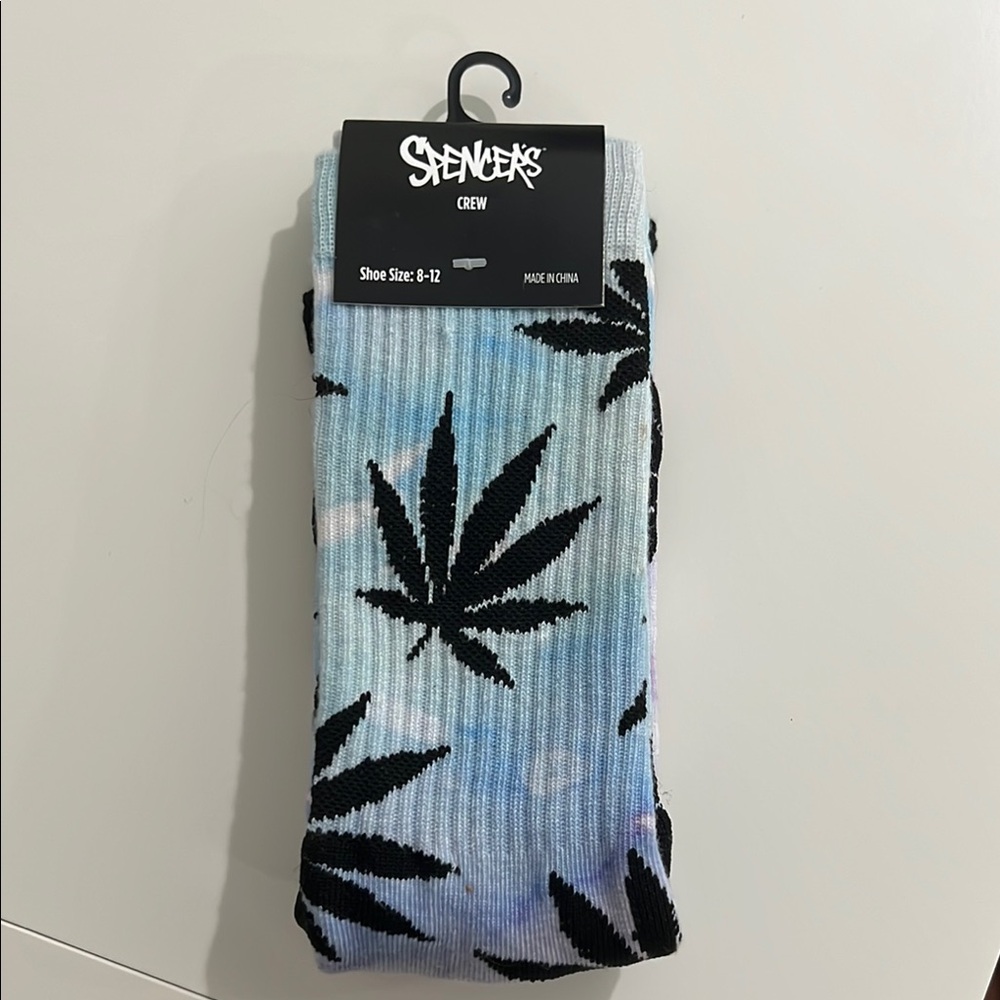 Spencer's Blue and Black Casual Crew Socks